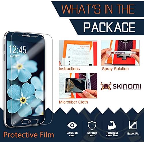 Защитно фолио Skinomi, която е съвместима с BLU G91 Max (2 опаковки), Прозрачен филм TechSkin TPU Anti-Bubble HD