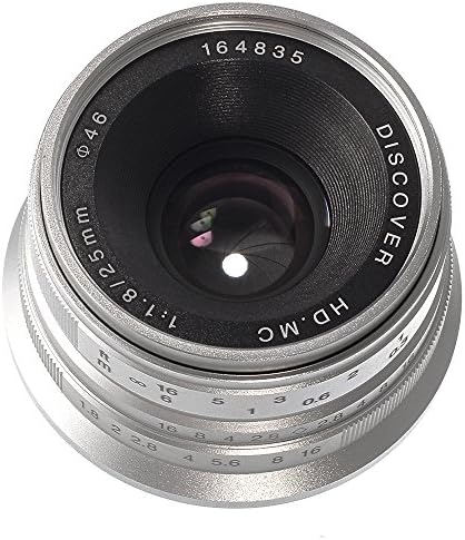 Обектив Fotga 25 мм f1.8 с ръчно фокусиране HD/MC Prime за огледално-рефлексни фотоапарати Sony E-mount A6500 A6300 A6000 A5000 A5100