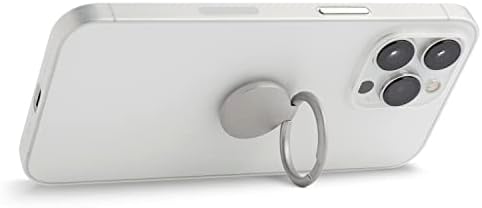 Дръжка с пръстен за телефон totallee, държач за пръсти, Въртяща Стойка-поставка за крака - Съвместима с iPhone и Galaxy (Сребрист)