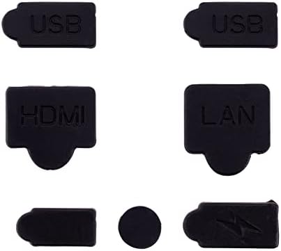 Комплект силиконови пылезащитных заглушек PlayVital за конзолата ps5, Накрайник за пылезащитной покрива пристанище A/C тип LAN интерфейс