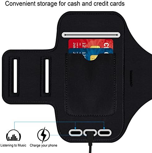 Облекло за джогинг SOSONS за Samsung Galaxy S8/ S9/S10/ S20 / S21/S8 +/S9 +/S10 +/S20 +, Водоустойчив спортна чанта с джобове за карти