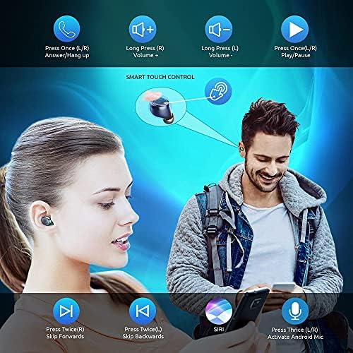 Слушалки Volt Plus TECH Wireless V5.1 PRO, съвместими със Sony SRS-XP700 IPX3 Bluetooth Touch, Водоустойчив/защитени от изпотяване
