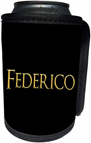 3дРоуз Федерико често срещано име за момче в САЩ. Свети жълт цвят. - Опаковки за бутилки-охладители (cc_351388_1)