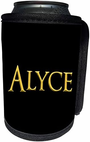 3дРоуз Алис - най-якото детско име за момичета в САЩ. Жълто черните. - Опаковки за бутилки-охладители (cc-361719-1)