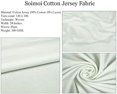 Soimoi, син памучен трикотажная кърпа, листа и цветя арт принт, плат ширина 58 см