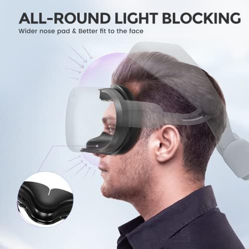 Възглавница за лице XROS VR, съвместима с Meta Oculus Quest 2, калъф за фитнес интерфейс за лице, Лесна и дишаща подплата за лице за слушалки