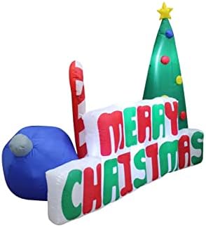 Два комплекта бижута за Коледно парти, включително надуваеми коледно дърво с височина 6 метра, украса от конфетного тръстика и Надуваем