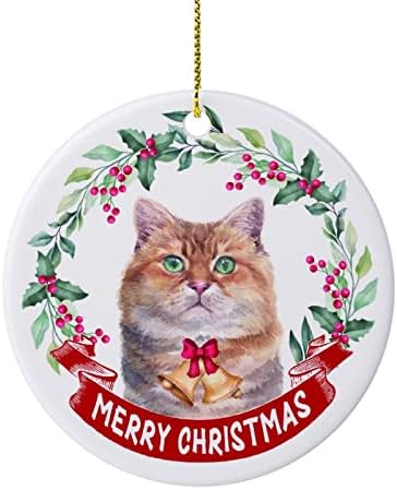 Коледни Украси в памет на Коледен Венец и Керамични Украшение за домашни котки-Добри Подарък Украса на Коледна Елха Висящи Бижута Магазини