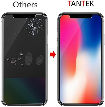 Защитно фолио за екран на iPhone X Защитно фолио от закалено стъкло TANTEK за Apple iPhone X / 10 (2017) (3 опаковки)