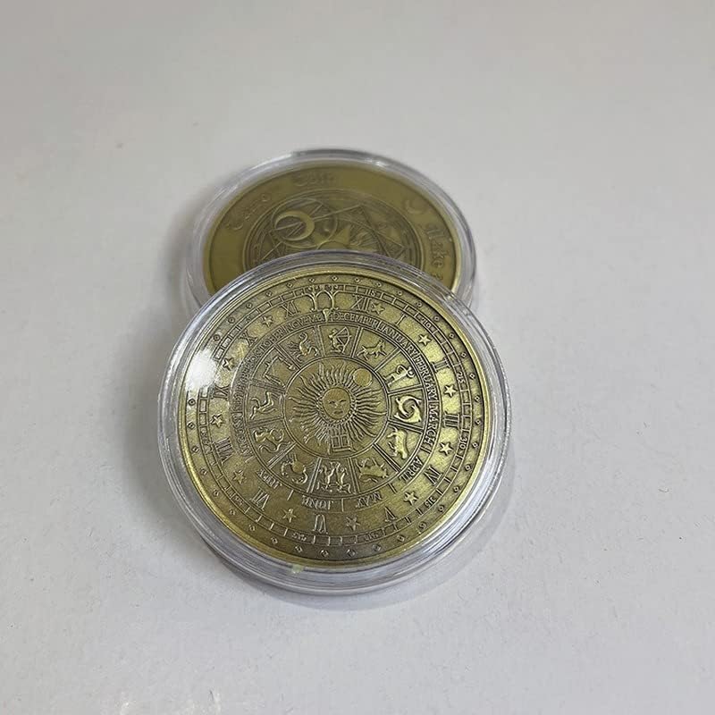 Колекция от бронзови Възпоменателни монети Taroking Съзвездие Geomantic Щастливо Слънцето, Луната е Ярка Монета Желания По
