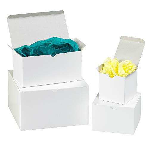 Подаръчни кутии Aviditi, 8 x 8 x 3 1/2, бяла (опаковка от 100 броя), лесно монтируемые кутии, подходящи за празници, рождени Дни и за специални случаи