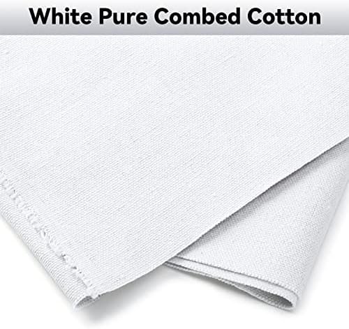 Бял памучен плат Caydo 20 60 инча, натурална памучен плат, памучен плат за бродиране, шиене и производство на облекло