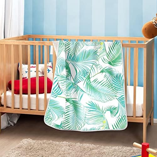 Пеленальное Одеяло с Листа от тропически джунгли, Памучно Одеало за Бебета, Като Юрган, Леко Меко Пеленальное одеало за детско креватче,