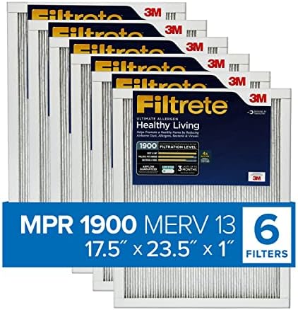 Въздушен филтър Filtrete 17,5x23,5x1, MPR 1900, MERV 13, Healthy Living the Ultimate Allergen 3-Месечен Нагънат Въздушни филтри