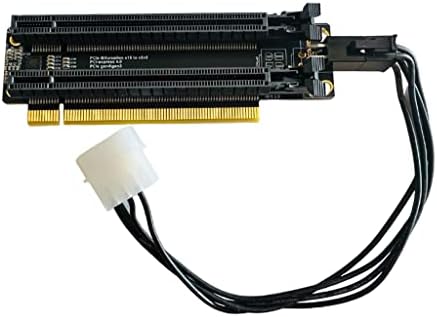 JMT PCI-E 4.0 x16 от 1 до 2 Такса за разширяване на Gen4 Разделени карта PCIe Раздвоение от x16 до x8x8 с 20 мм разпределени-освен слота