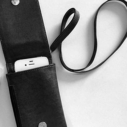 Цвете-Хризантема Илюстрация На Телефона В Чантата Си Чантата Виси Мобилен Калъф Черен Джоба