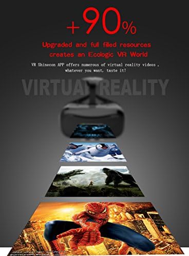 3D VR Слушалки виртуална реалност 3D Очила Регулират Картонена VR-кутия за смартфони 4.7-6, VR Box 3.0 (жълт)