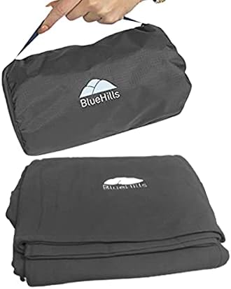 BlueHills Висококачествено Меко Ультракомпактное Пътното одеяло Value Pack, комплект от 2 стоки от първа необходимост за пътуване в самолет,
