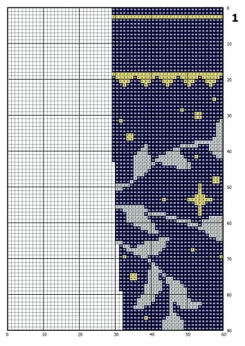 Схеми за кръстосан бод за Коледни чорапи PDF/Персонални Модерен Брои Дизайн Кръстат Бод с Хубав Снеговиком и Мечка за начинаещи/