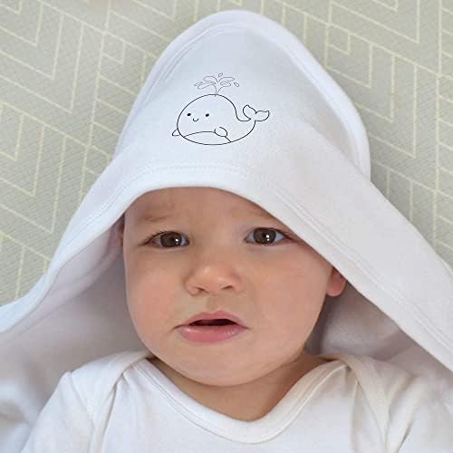 Бебешка хавлиена кърпа с качулка Azeeda Сладък Кит (HT00021079)