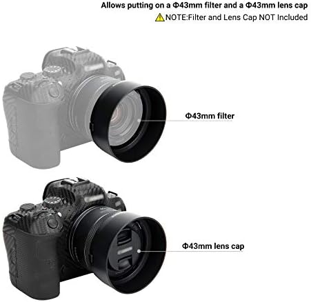 Сенник за обектив обектив за Canon RF 50mm F1.8 STM за фотоапарат EOS R6 R5 R RP, Обръщане на козирка обектив Замества бленду обектив Canon