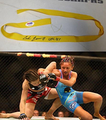 Карл Эспарза Подписа Договор За Битка UFC 185, Използва Лента За Коса PSA / DNA COA срещу Джоанны Джей - Употребявани стоки с Автограф