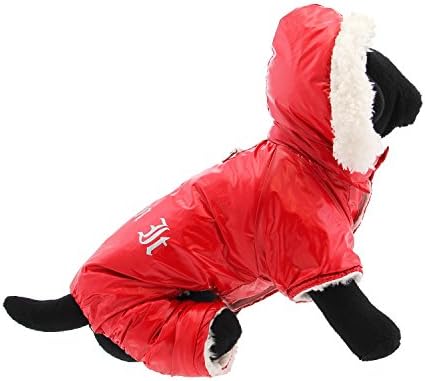 Шлейка за Снежен Костюм DOGGIE DESIGN Red Ruffin Dog It Snow Suit (Средно)