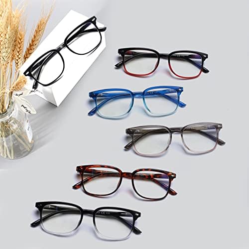 Очила за четене BIENCOOL в 6 опаковки, в традиционните рамки в различни цветове, за четене, за жени и за мъже, с подпружиненными