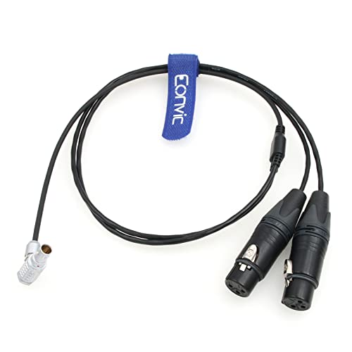 Аудио кабел Eonvic за ARRI Alexa Mini LF Camera 6-Пинов Щепсел за Двойно XLR 3-номера за контакт Гнездовому Кабел (Прав ъгъл)