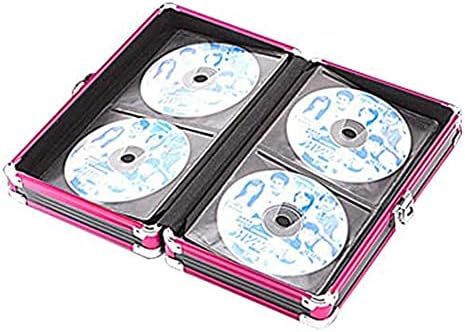 TINTON LIFE Премия Алуминиева кутия за съхранение на Cd / DVD, Чанта-Органайзер за cd-та, Държач за съхранение на Мултимедия, Калъф с дръжка