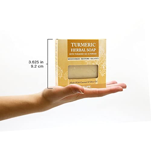 Сапун с куркума Plantlife в 6 опаковки - Овлажняващ и успокояващ сапун за вашата кожа, Изработено е ръчно с използването на растителни съставки