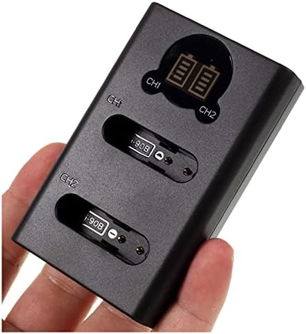 LP-E12, Зарядно устройство, USB Двойно за lc-e12 nb-e12 6760b002 eos m m10 m100 m2 m200 m50 100d Бунтовник sl1 powershot sx70 hs kiss x7 Камера