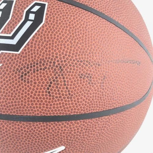Тим Дънкан подписа Баскетболен договор PSA/DNA Spurs с автограф - Баскетболни топки с автограф