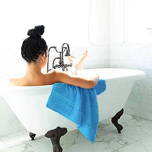 Комплект Кърпички SALBAKOS Luxury Hotel & Spa е от Турски памук от 12 теми за баня и душ | Toallas De Baño, 13 x 13 Инча, Аква