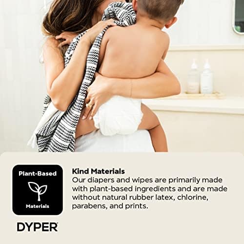 DYPER Вискоза от Бамбук Бебешки Пелени Размер 4 + 5 Опаковка Мокри Кърпички | Естествени съставки|, Изработени от материали