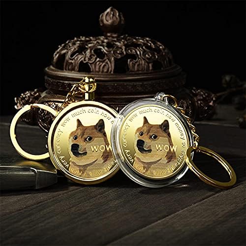 1 унция Dogecoin Възпоменателна Монета Ключодържател Позлатен Криптовалюта Dogecoin 2021 Лимитированная Серия са подбрани Монета с Защитен