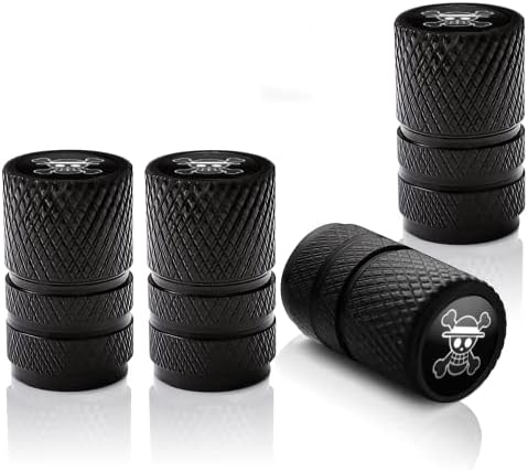 Капачка на Капака състав клапан гуми с пиратски флаг - (4 опаковки) Метални Капаци на клапани с пластмасово покритие, Херметически затворени, устойчиви на корозия за