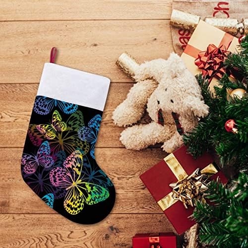 Пеперуда Коледни Окачени чорапи Чорапи за Коледно Камина Празничен Начало Декор