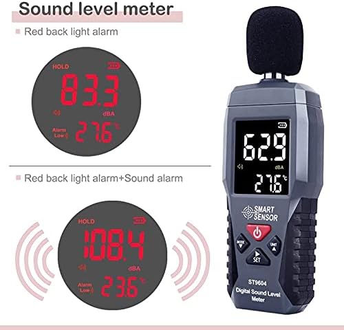 JIESEING Цифров Измерител на нивото на звука Шумомер Измерение 30-130 db Децибела Детектор Аудио Тестер Метрото Инструмент за Диагностика Интелигентен Сензор