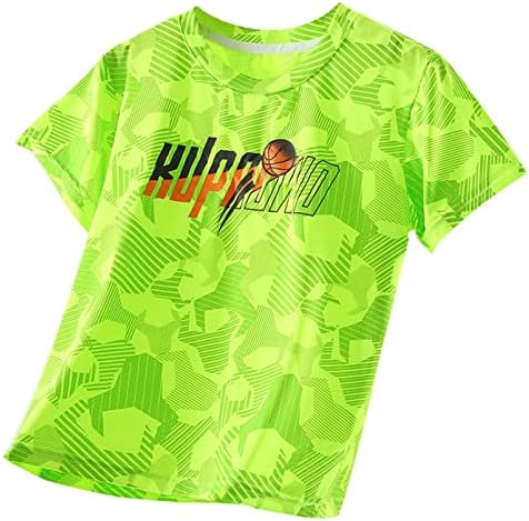 Тениска с къси ръкави за активни спортни изяви inhzoy Kids Boy ' s, Бързосъхнеща Отбор по Футбол риза