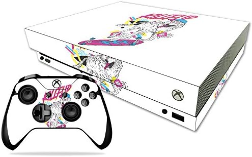 Кожата MightySkins, съвместим с Microsoft Xbox One X - Skater Wolf | Защитно, здрава и уникална vinyl стикер-опаковка | Лесно се нанася,