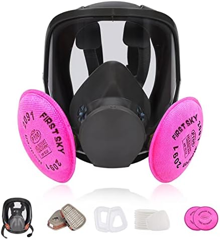 Полнолицевый респиратор за еднократна употреба, Газова маска, Органични парна маска и защита от замъгляване, пылезащитная маска за лице,