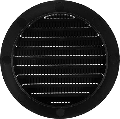 Вентилационни системи 5 Инчов Отдушник капачка от черно Софита - Кръгла Вентилационна решетка - Решетка - Вградена защита от насекоми