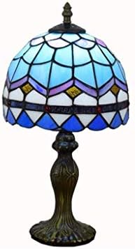 WYBFZTT-188 Мозайка Стъклена Настолна Лампа Нощна Нощни осветителни Тела с Бронзов Основа за Настолна лампа в Хола