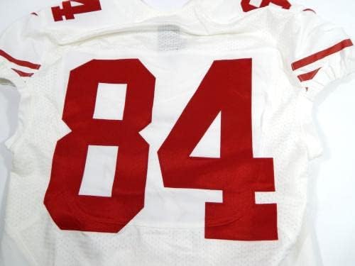 2014 San Francisco 49ers Брандън Лойд №84, Издаден в Бяла фланелка 40 282 - Използваните тениски за игри NFL Без подпис