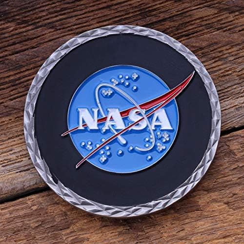 Монета с логото на НАСА Challenge - са подбрани монета на НАСА - Мека эмалевая боя Mate с официален логото на Национално управление