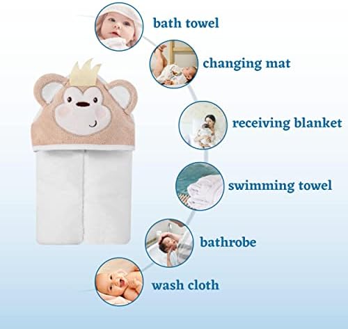Бебешки кърпи с капак Mother ' s Choice за новородено - Памук, ултра Мека и впитывающее Голямо Детско Кърпи за баня