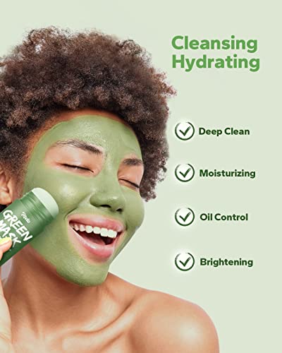 Стик за маски Meto Green Tea (2 порции), Стик за дълбоко почистване със зелен чай, Стик за зелена маска срещу черни точки и дълбоко