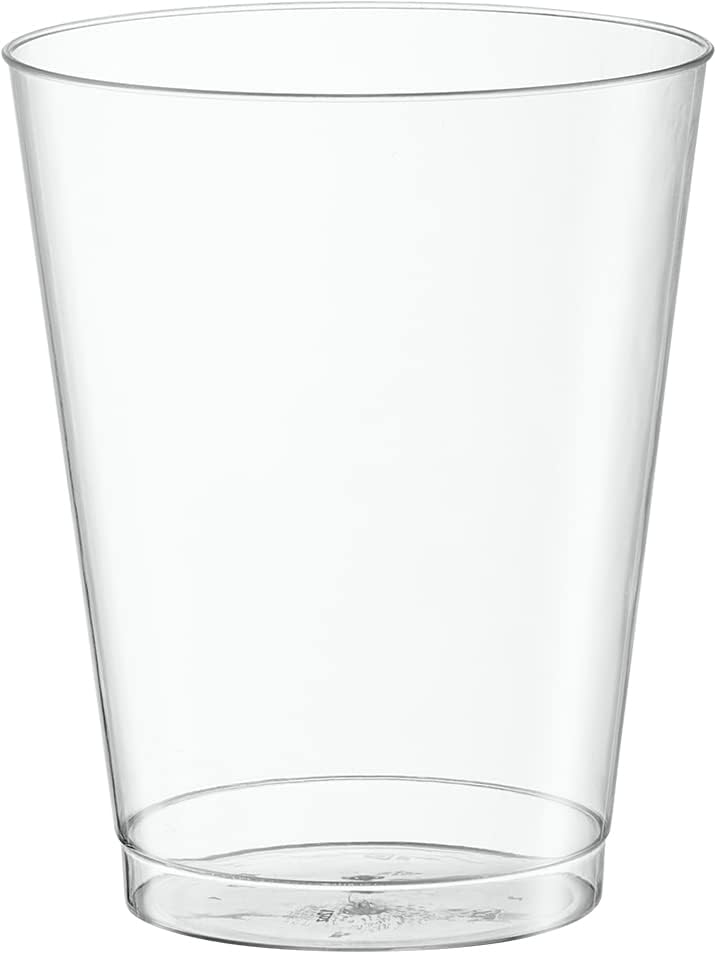 Еднократна 8-унционные Кристално Чисти Пластмасови чаши PLASTICPRO за партита и сватби опаковка от 50