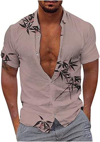 Мъжки Хавайски Ризи, Мъжка Риза Aloha С Къс Ръкав, Лятна Ежедневни Риза С Копчета, Тропически Хавай, Цветни Плажни Ризи, Блузи